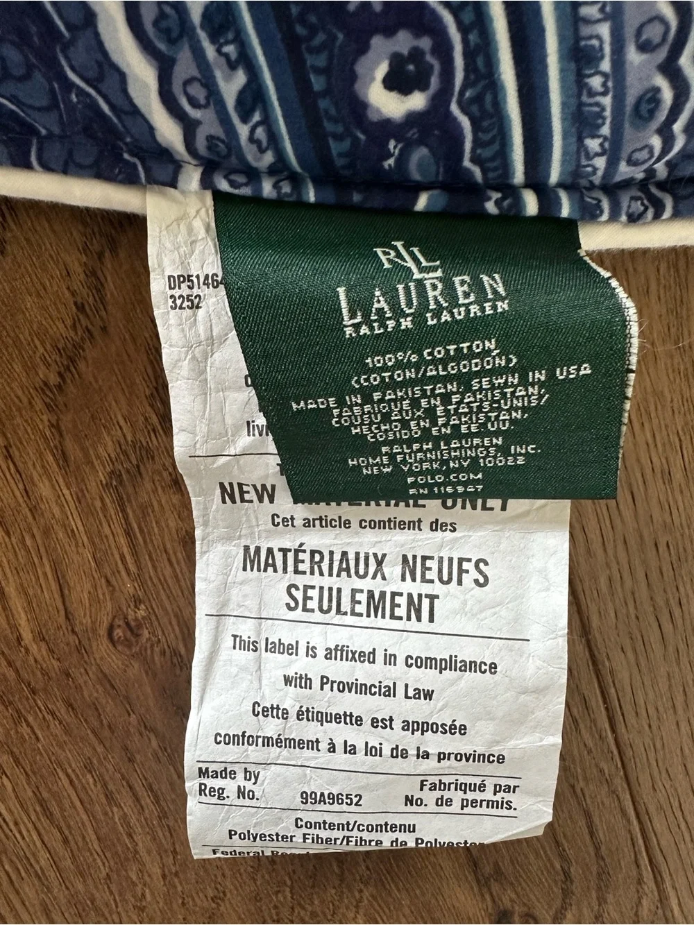 LAUREN RALPH LAUREN KING COMFORTER 110”x 96” Blue